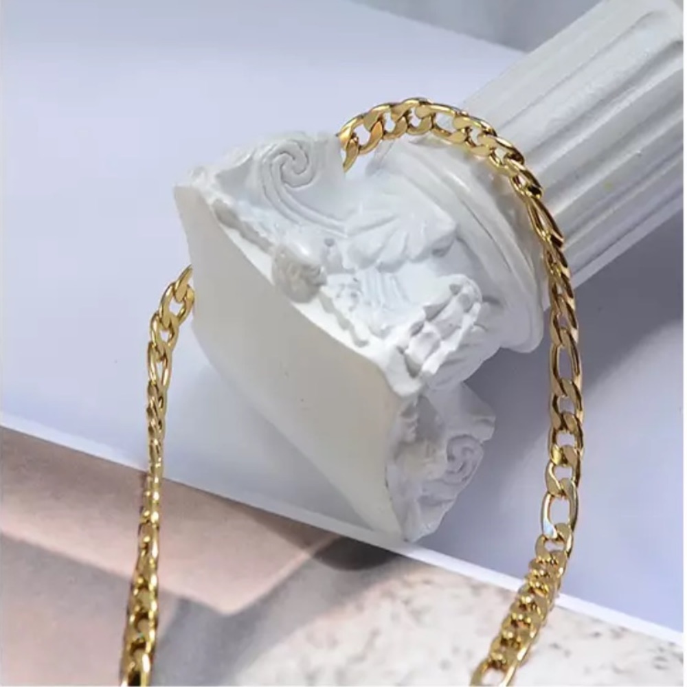 ⚜️𝟯𝟬%𝗢𝗙𝗙 𝗯𝘂𝗻𝗱𝗹𝗲𝘀 𝟯+⚜️ NEW Figaro Chain Stainless Steel Anklet - Picture 5 of 12